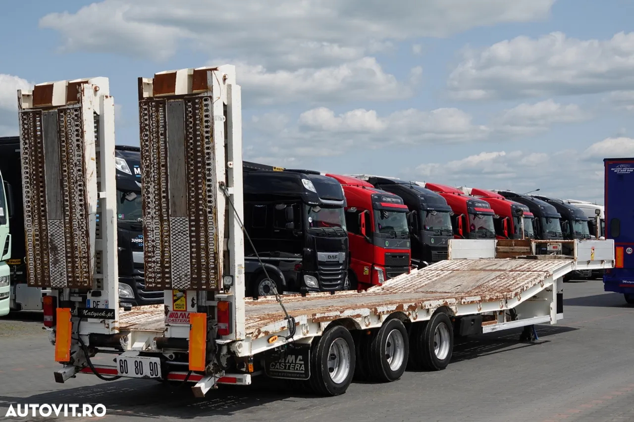 Castera REMORCĂ CASTERA / LOW LOADER / 13,4 M / PLATFORMĂ HIDRAULICĂ / RAMPE HIDRAULICE / AXIE DE DIRECȚIE / TROLIU - 6