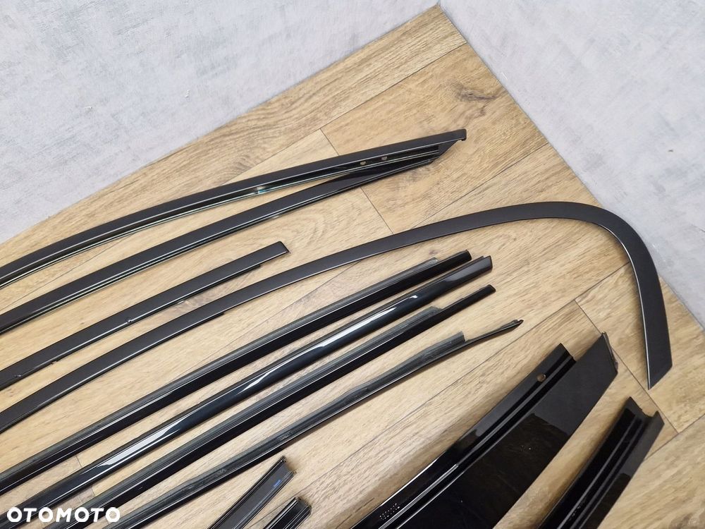 BMW 5 F10 LISTWY SHADOWLINE CZARNY WYSOKI POŁYSK M-PAKIET KOMPLETNY ZESTAW - 6