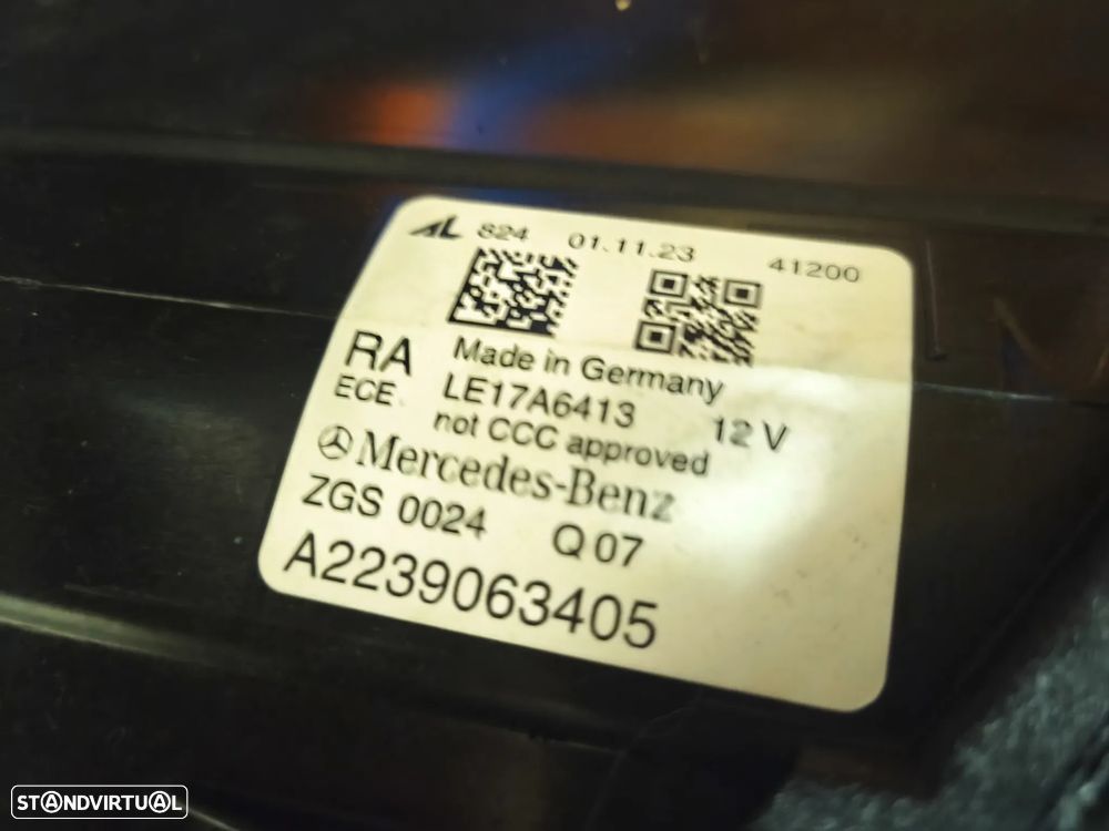 Farol direito digital led Mercedes classe S w223 - 3
