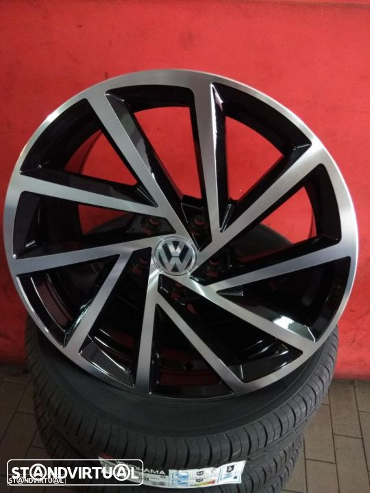 Jantes 17 NOVAS VW GTI pretas polidas C/ pneus usados - 3