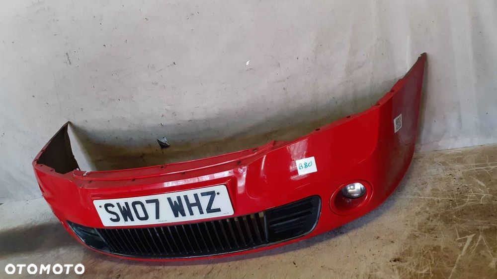 $ ZDERZAK PRZÓD PRZEDNI DO SKODA OCTAVIA II 2 VRS RS + HALOGENY CZERWONY 8180 - 3