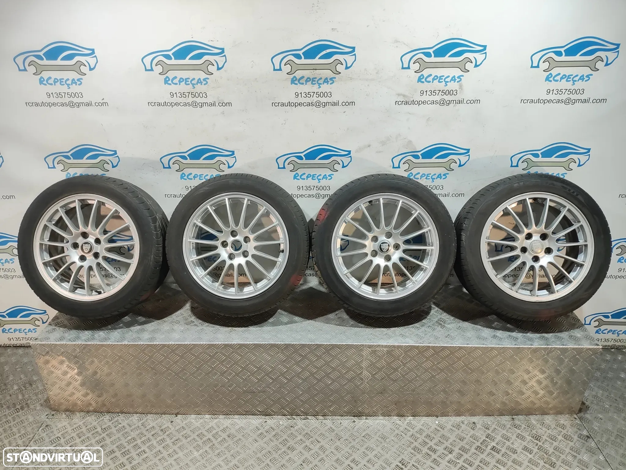 Jantes 17" Jaguar - S-Type MK2 II | X200 - ORIGINAIS - 7.5J | ET60 | 5x108 - 17 Polegadas | 4R83JA | Jante | 5 x 108 | 245 45 17 | Pneus - 11