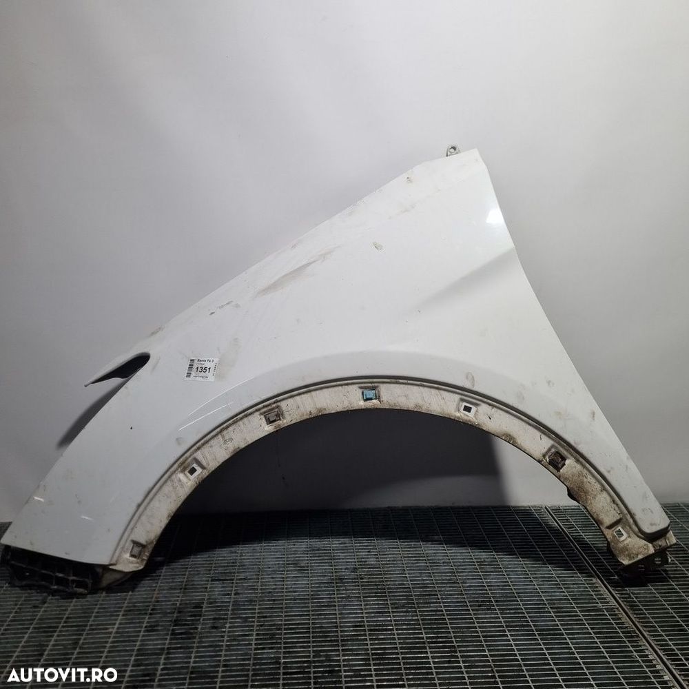 Aripa Stanga Fata Hyundai Santa Fe 3 2012 - 2016 4 Usi Creamy White NCW (1351) - 1