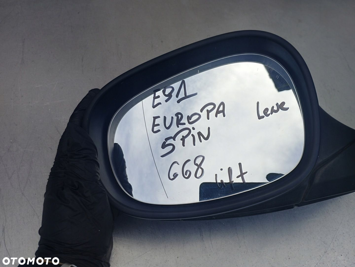 BMW E90 E91 LUSTERKO LEWE LIFT SCHWARZ II 668 5PIN EUROPA - 6
