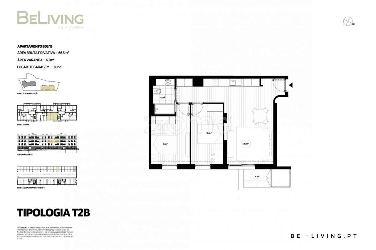 T2 | BeLiving Vila Jardim – Vila das Aves, Santo Tirso - Grande imagem: 2/15