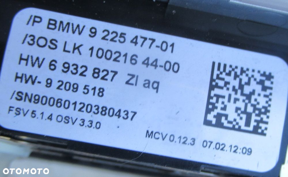 BMW X1 E84 LAMPKA OŚWIETLENIE PODSUFITKI WNĘTRZA 9225477 - 4