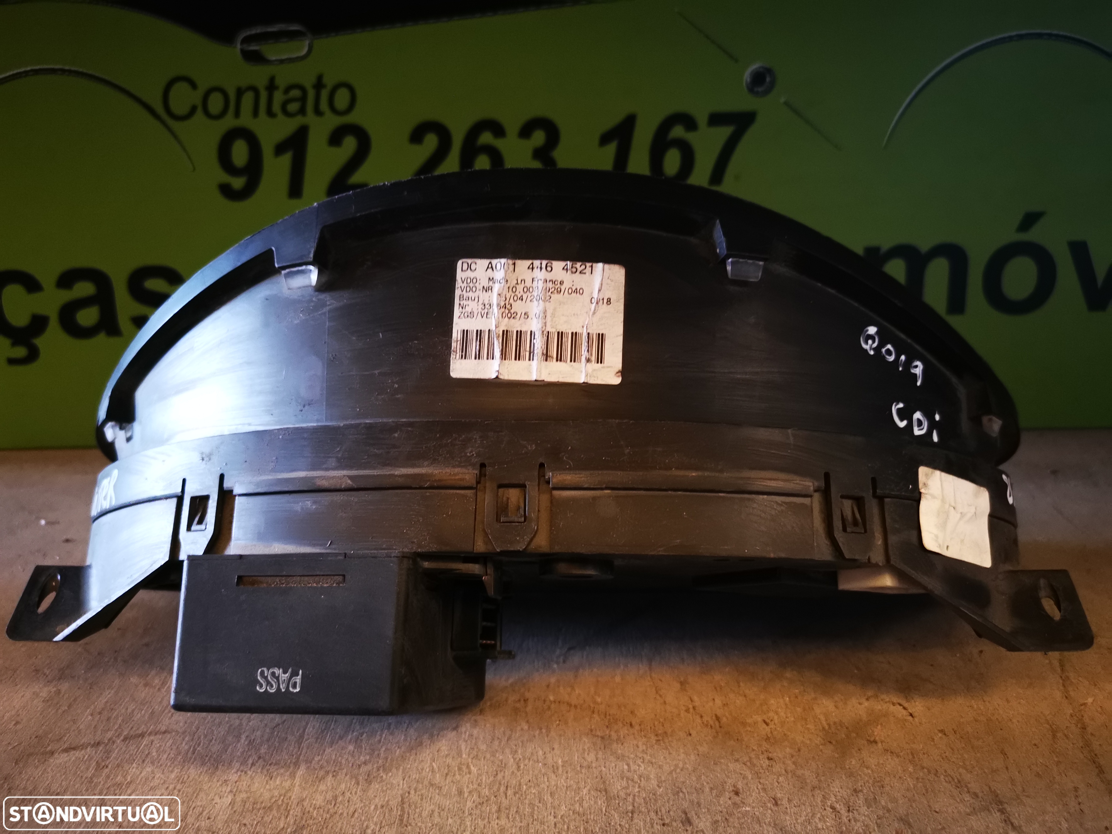 MERCEDES SPRINTER CDI PAINEL INSTRUMENTOS QUADRANTE - Q019 - 3