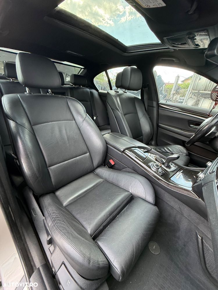 Interior Piele Neagră BMW Seria 5 F10 / F11 - Scaune Sport LHD (520d 530d 535d) MP Mpachet pachet M dezmembrări 535d 313 model M - 9