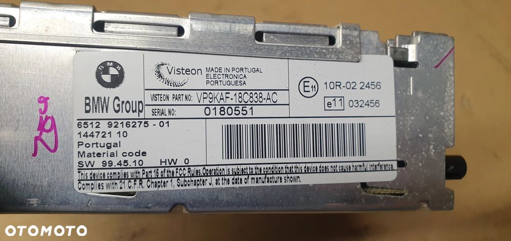 Radio radioodtwarzacz Business BMW I E81 E87 9216275 - 7