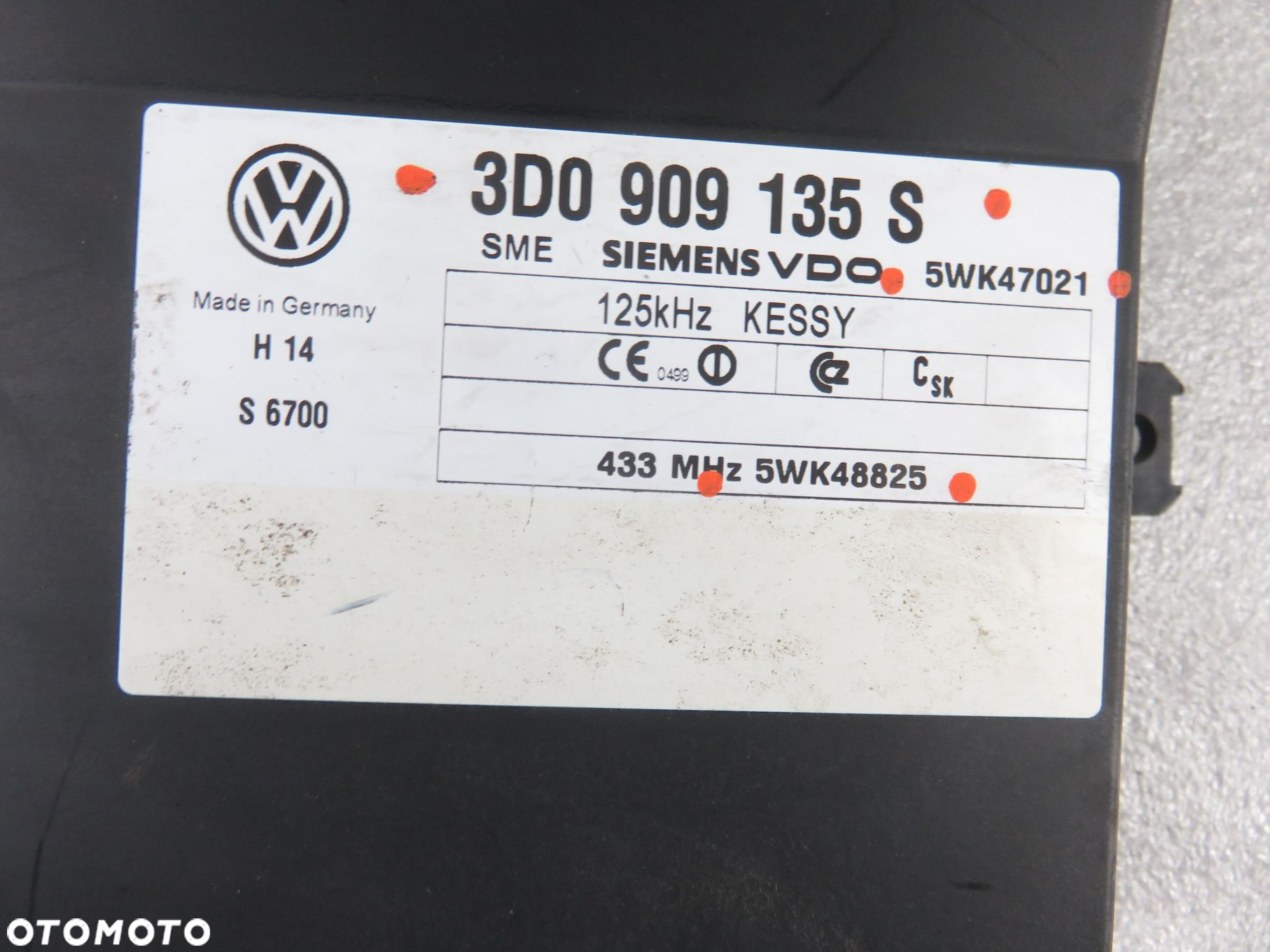 MODUŁ VW TOUAREG I 3.0 V6 TDI - BKS 3D0909135S 5WK48825 5WK47021 - 5