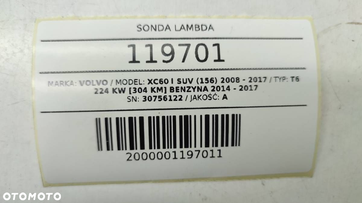 SONDA LAMBDA CZUJNIK VOLVO XC60 I S60 V70 S80 30756122 - 5