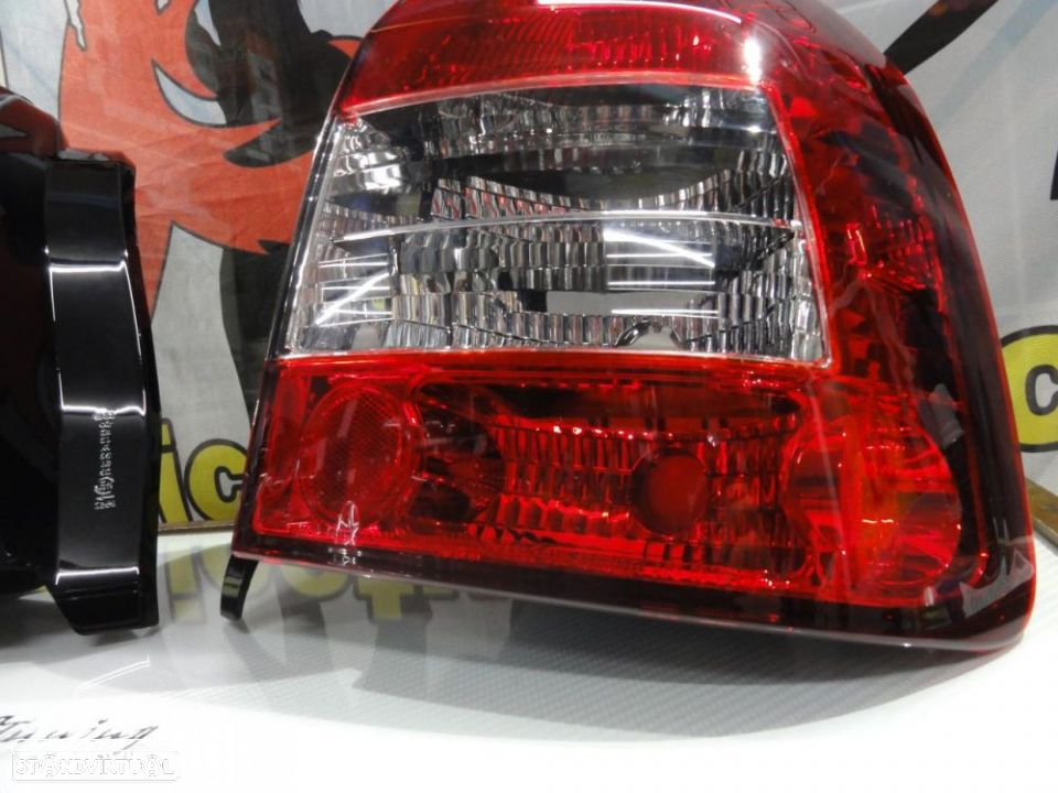 Faróis / farolins Honda Civic EK, EJ 96-00 3 portas Vermelho/Cristal C/2 anos de garantia - 7