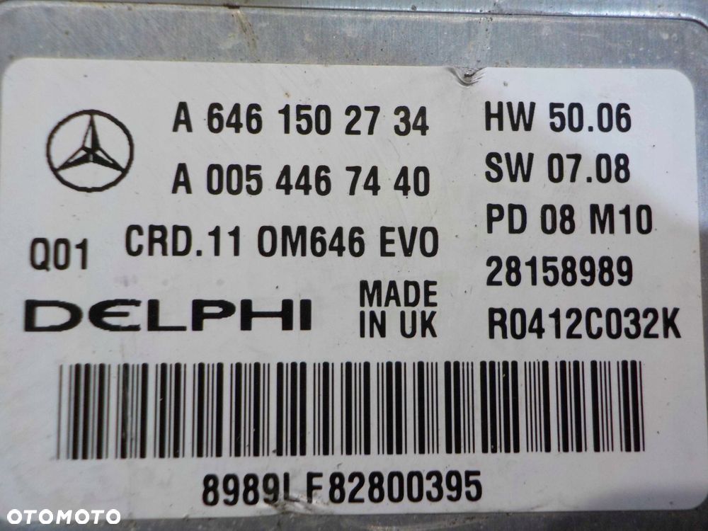 MERCEDES C W204 2.2 CDI 08r sterownik komputer silnika A6461502734 - 3