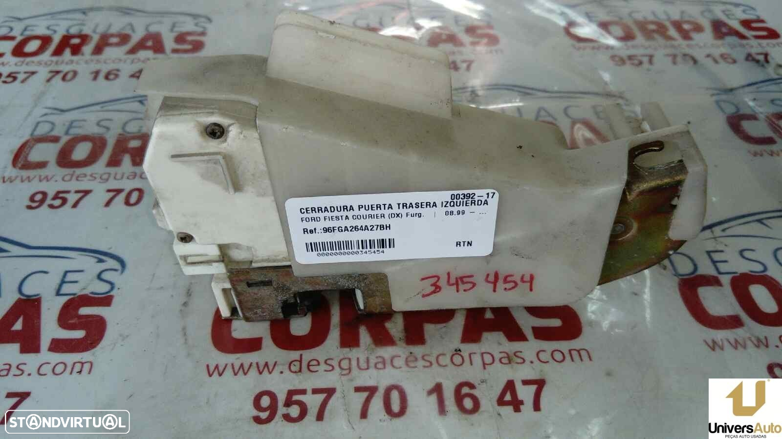 FECHADURA PORTA TRASEIRA ESQUERDA FORD FIESTA FURGÃO 2002 -96FGA264A27BH - 4