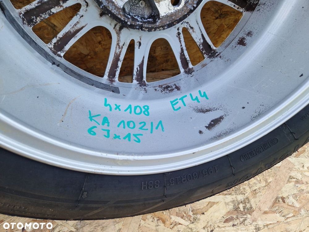 VOLVO FELGI ALUMINIOWE ET44 6Jx15 4X108 OPONY CATCHFORS 195/60 R15 7 mm - 15