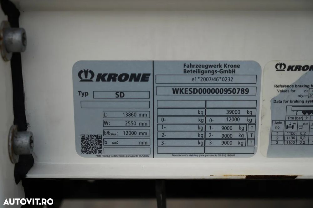 Krone KRONE CURTAIN / STANDARD / LIFT AXLE / 2020 - 29