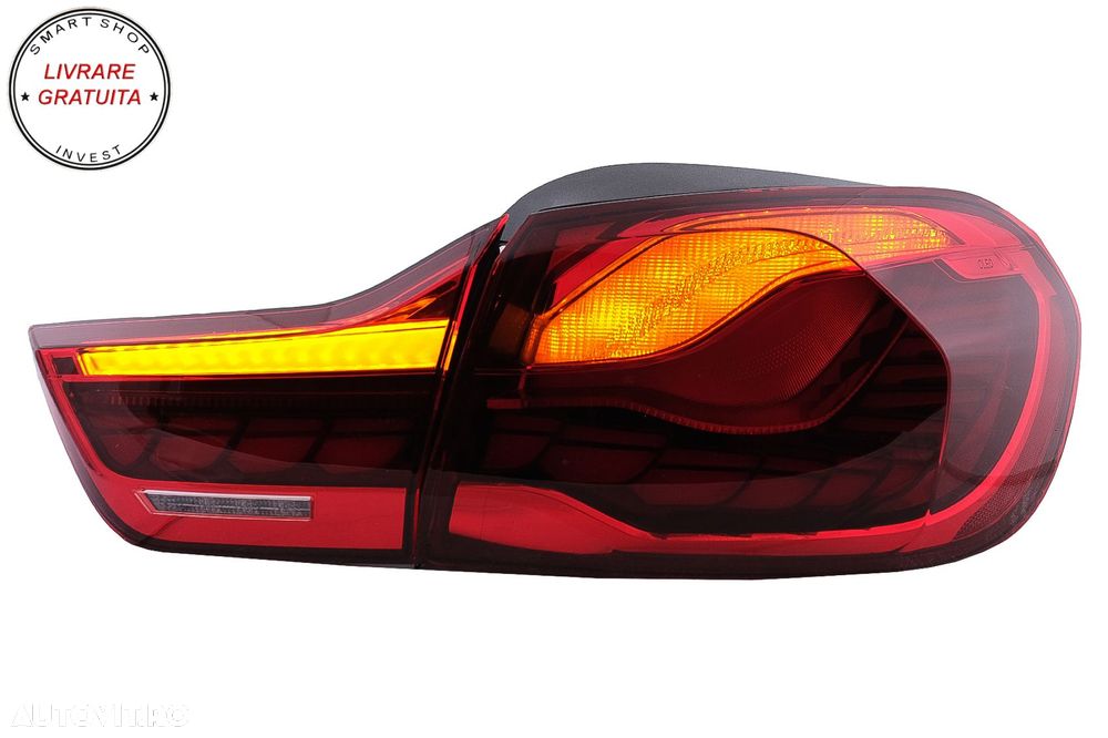 Stopuri OLED BMW Seria 4 F32 F33 F36 M4 F82 F83 (2013-03.2019) Rosu cu Semnal Dina- livrare gratuita - 7