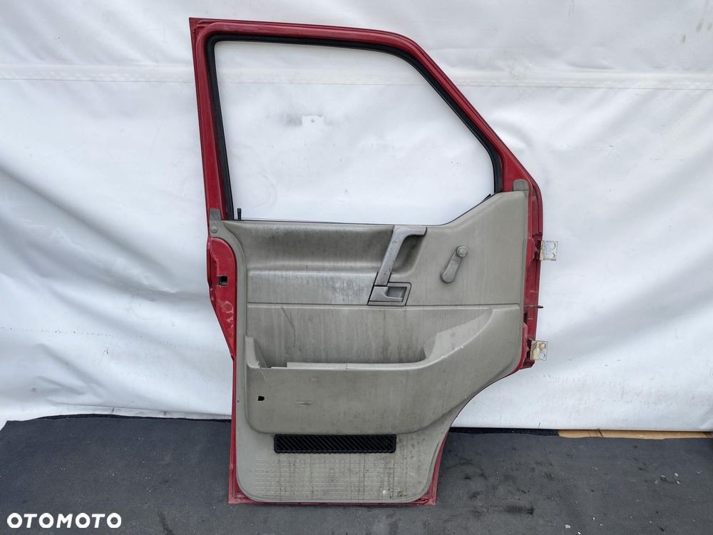 VW TRANSPORTER T4 96- DRZWI PRZEDNIE LEWE LEWY PRZÓD BORDO/CZERWONE ORYG. - 4