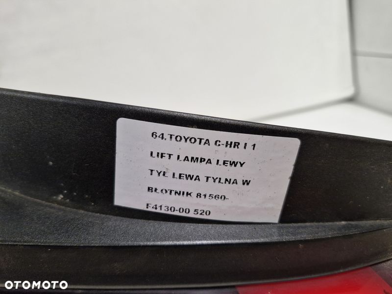 toyota chr c-hr i 1 lift lampa lewy tył tylna w błotnik 81560-f4130 - 6