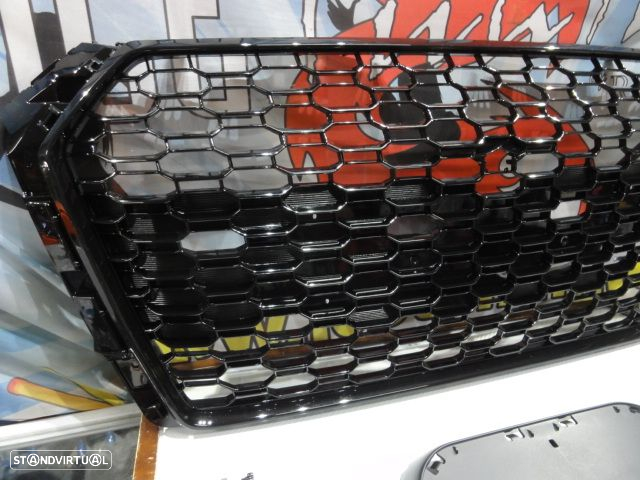 Grelha frontal AUDI A4/S4 B9 15-19 RS4 look com suporte para símbolo em preto brilhante - 12