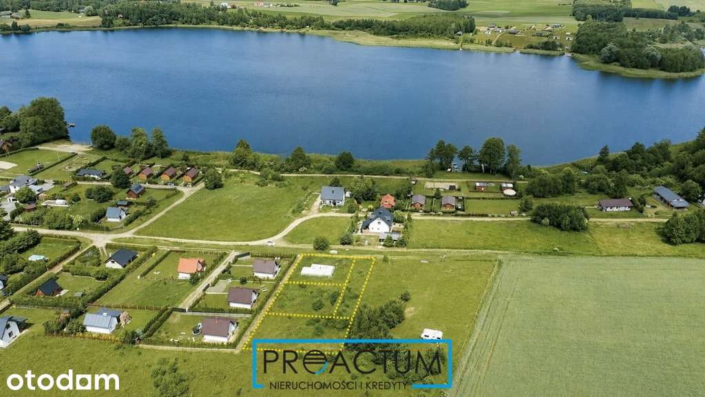 Działka nad jeziorem z fundamentem, W+E, Mazury - Pełny obrazek: 4/7