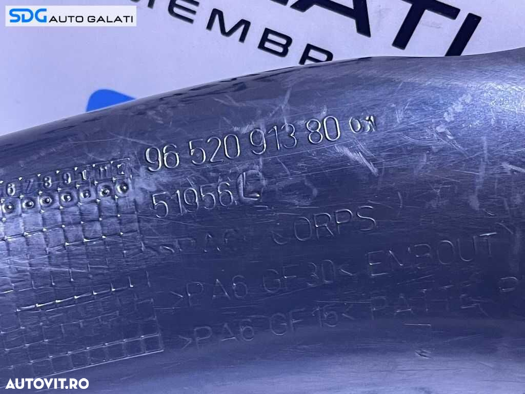 Conducta Tub Tubulatura Admisie Aer cu Defect Peugeot 307 2.0 HDI 2002 - 2008 Cod 9652091380 - 6