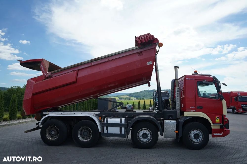 Volvo FMX 420 / 8x4 / BASCULATOR SPATE / CLAPETĂ HIDRAULICĂ / MANUALĂ / EURO 5 - 6