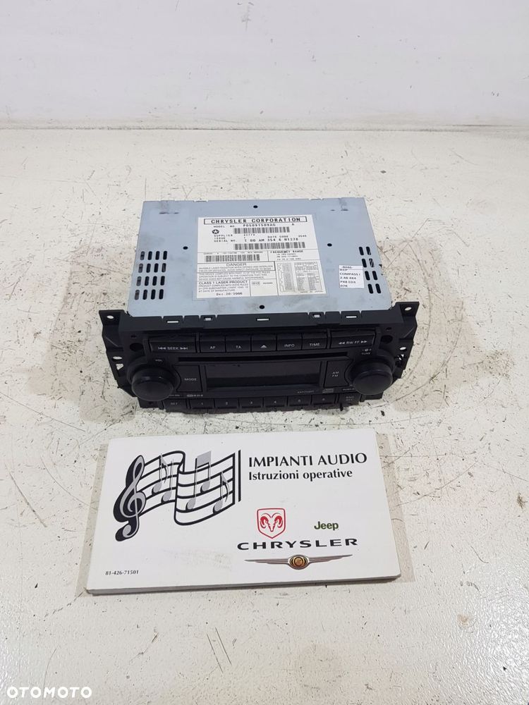 radio radioodtwarzacz cd p05091509ag jeep compass i 07 rok 2.4b - 1
