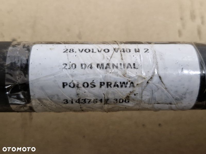 VOLVO V40 II 2 2.0 D4 MANUAL PÓŁOŚ PRAWA 31437517 - 5