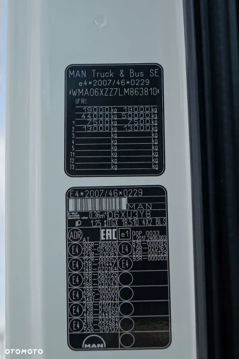 MAN TGX 18.510 4X2 BLS / XLX / STANDARD / EFFICIENTLINE / E6 / AUTOMAT / 2 ZBIORNIKI / RETARDER/ LODÓWKA / KLIMATYZACJA POSTOJOWA - 30