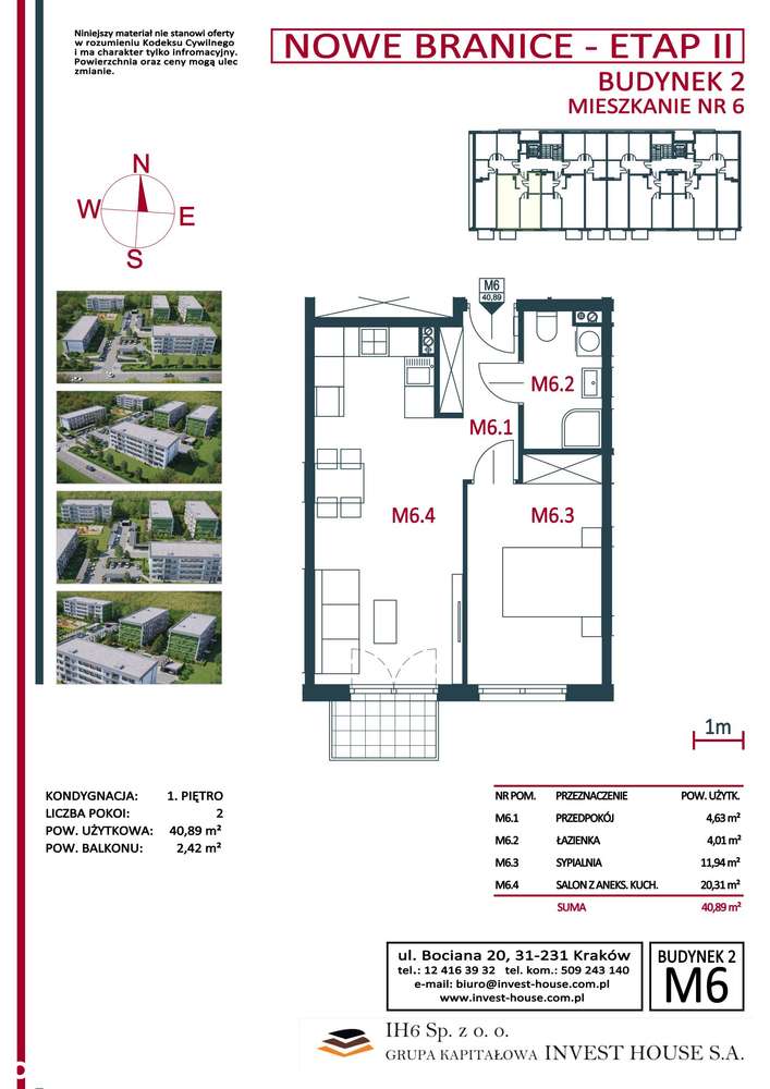 2-pokojowe mieszkanie 41m2 + balkon Bezpośrednio - Pełny obrazek: 2/23