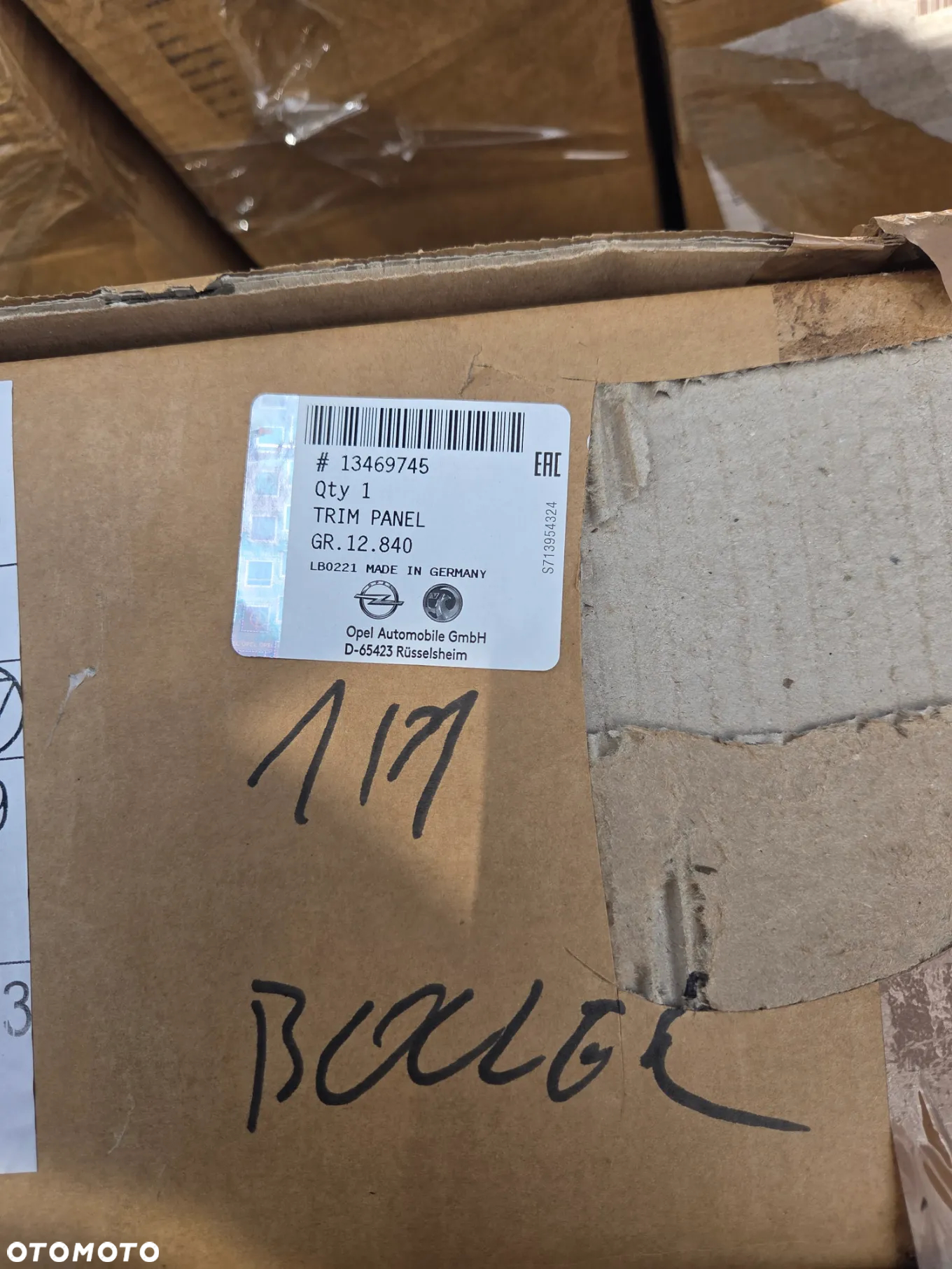 Tapicerka boczek drzwi lewe przód przednie Opel Zafira C 13469745 tapicerka boczek drzwi lewy przod przedni Opel Zafira C 13469745 - 8