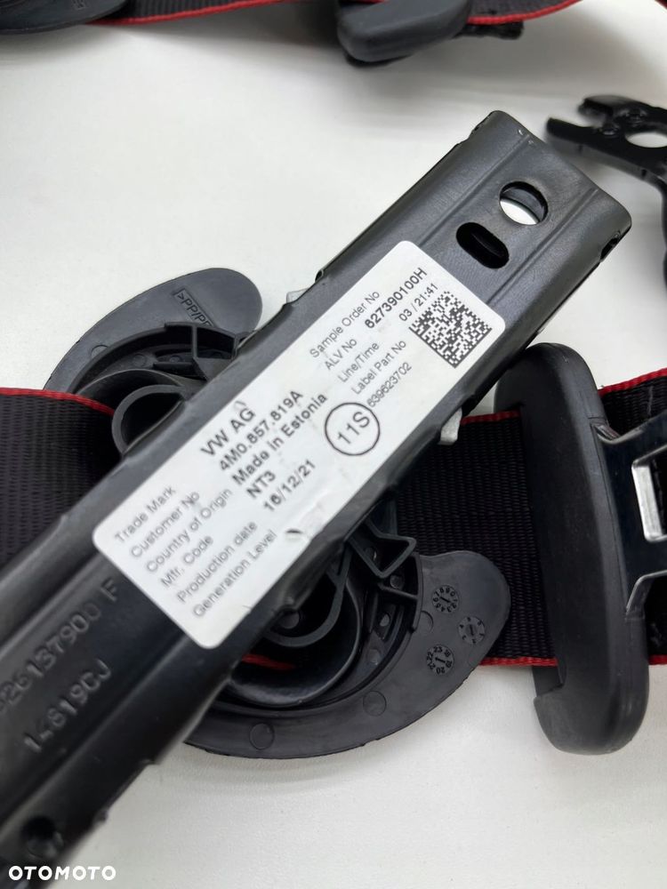 AUDI A3 8Y RS3 PASY BEZPIECZEŃSTWA KOMPLET ORYGINAŁ 8Y0357805D 8Y0857706H - 9