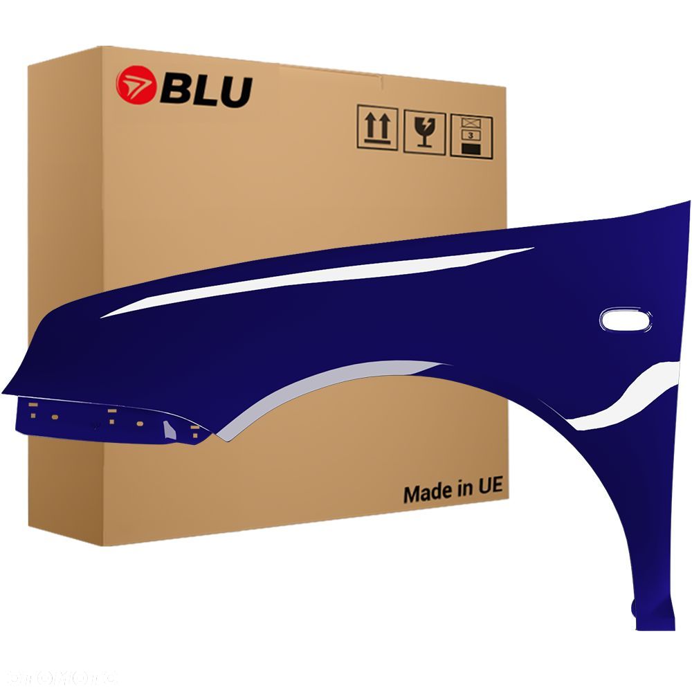 BLU Błotnik VW GOLF IV 4 LA5G lewy granatowy 97-06 przód ocynk PerlBlau - 1