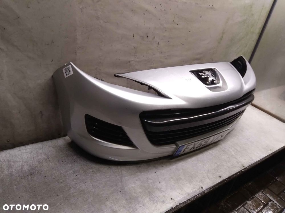 @ ZDERZAK PRZÓD PRZEDNI PEUGEOT 207 LIFT FL EZRC SREBRNY - 2