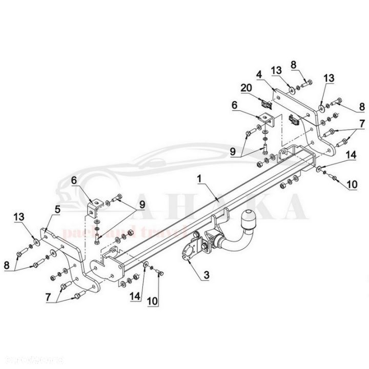 Hak Holowniczy Automat Do Citroen C-Elysse Od 2012 - 2