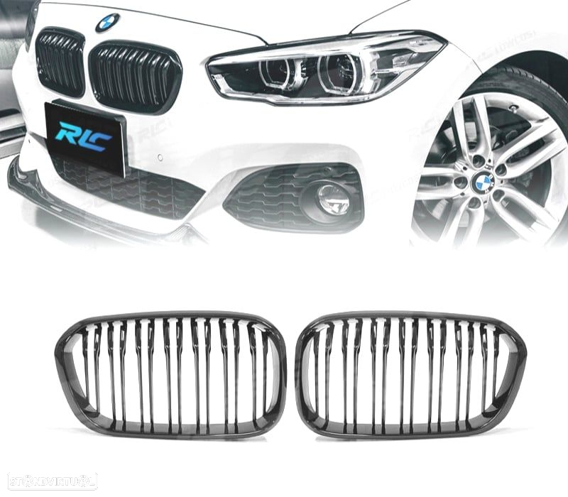 GRELHAS FRONTAIS BMW F20 F21 LCI 2015+ PACK M PRETO BRILHANTE - 4