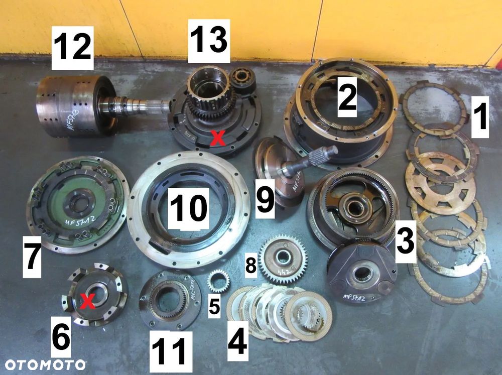 Kosz wałek tryb zębatka tarczka przekładka docisk DYNA-4 Massey Ferguson 5710 5711 5712 5713 SL - 1