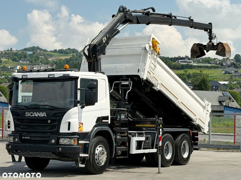 Scania P 410 * WYWROTKA 5,05 m + BORDMATIC + HIAB 144 B-3 HIDUO + PILOT*6x4 - 2