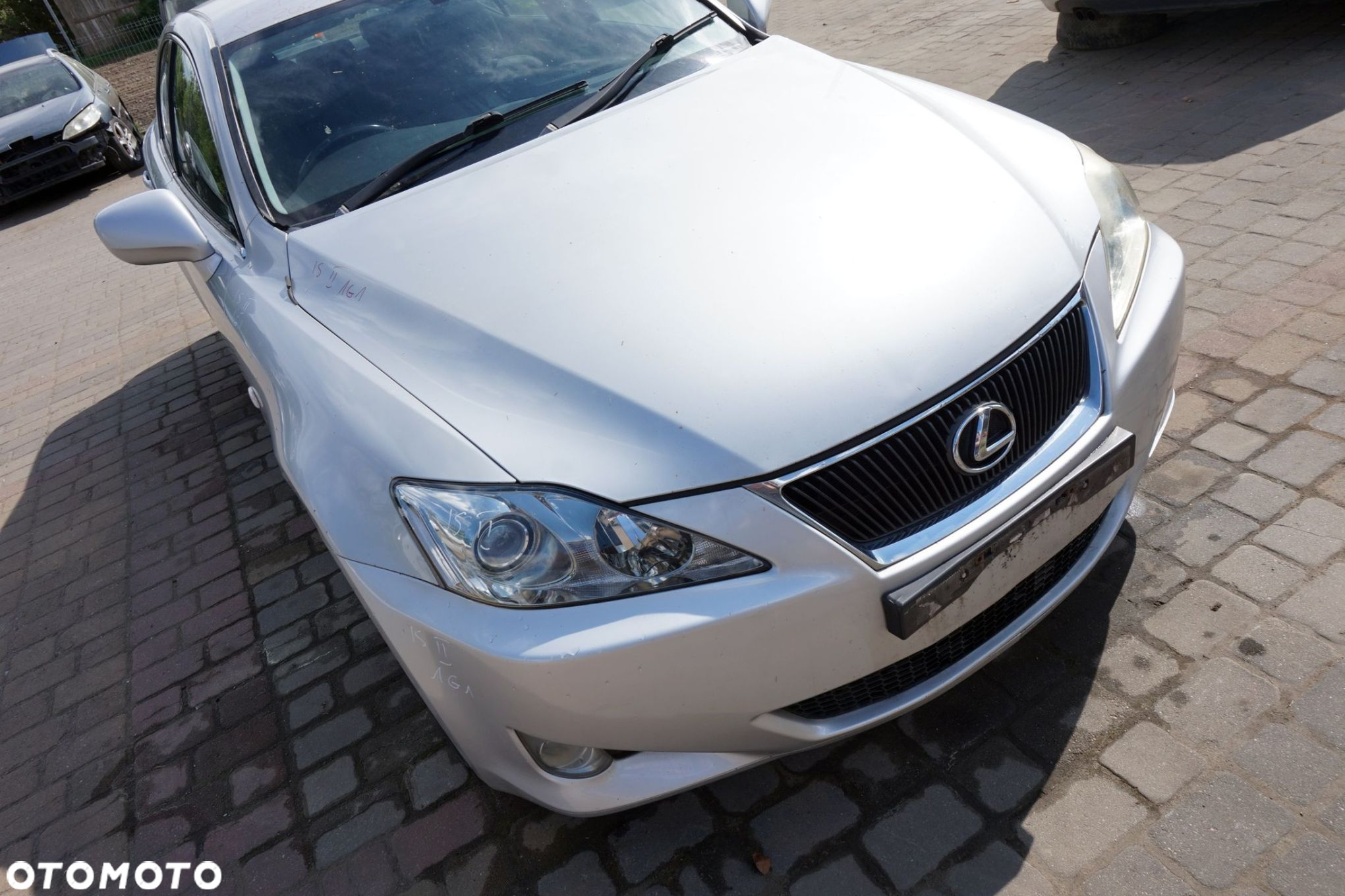 MASKA ZDERZAK BŁOTNIKI LAMPY IS II E2 1G1  LEXUS 2005-2010 SREBRNY PRZÓD KOMPLETNY - 3
