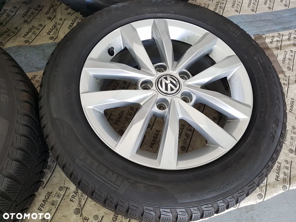 KOŁA ZIMOWE ORYGINAŁ VW GOLF TOURAN CADDY PASSAT  5X112 205/60R16 - 15
