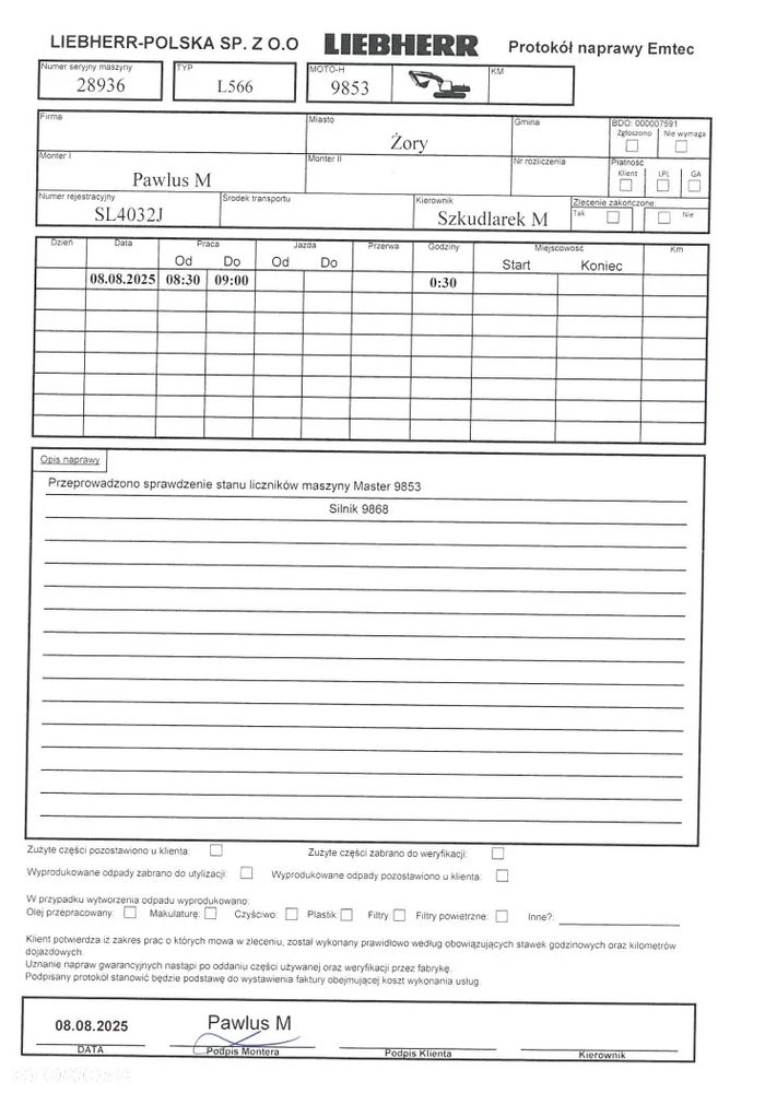 Liebherr L566 2plus2 * 9.854 mth * 2011r. * Pełen Serwis Liebherr * waga PFREUNDT * - 2