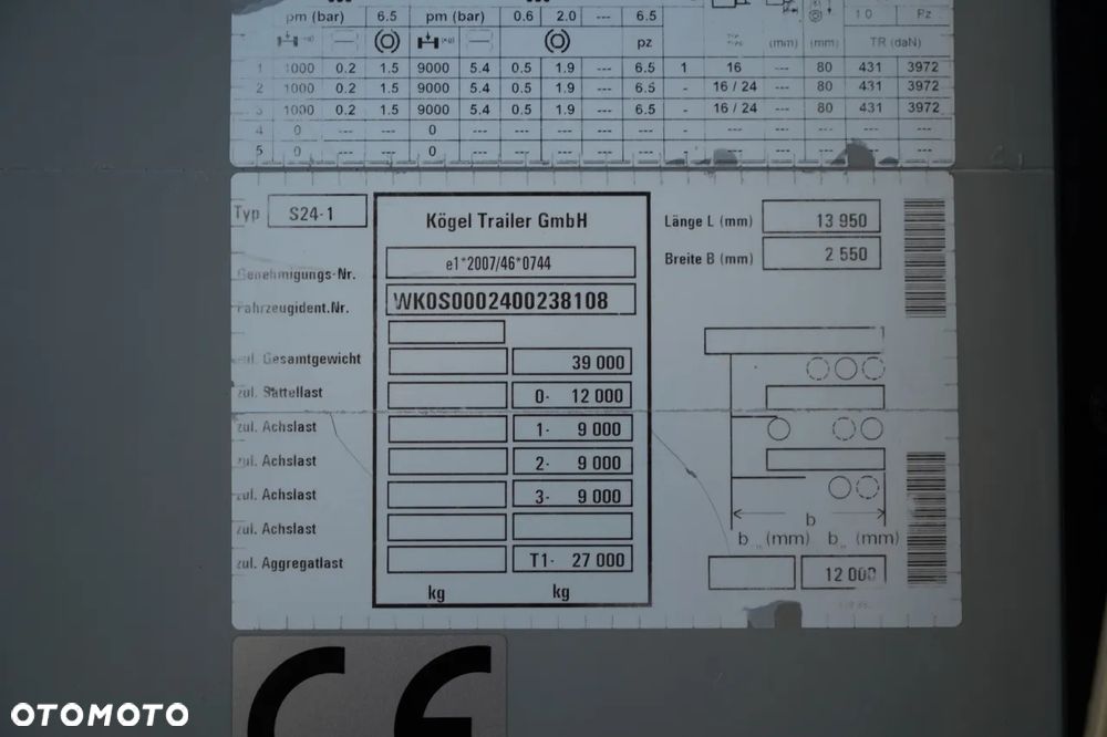 Kögel FIRANKA / STANDARD / OŚ PODNOSZONA - 27