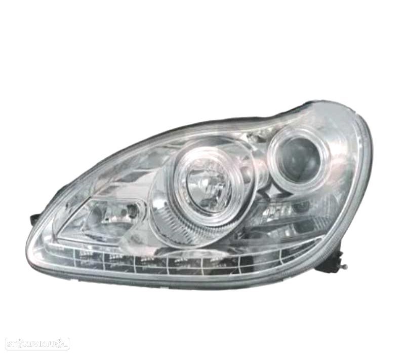 FAROIS XENON LED MERCEDES S W220 02-05 FUNDO CROMADO - 3