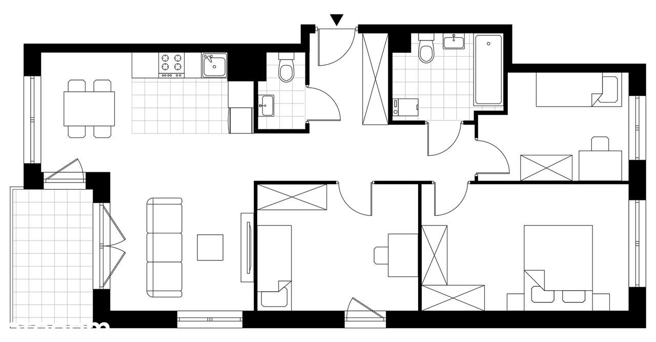 4-pokojowe mieszkanie 73m2 + balkon - Pełny obrazek: 4/12