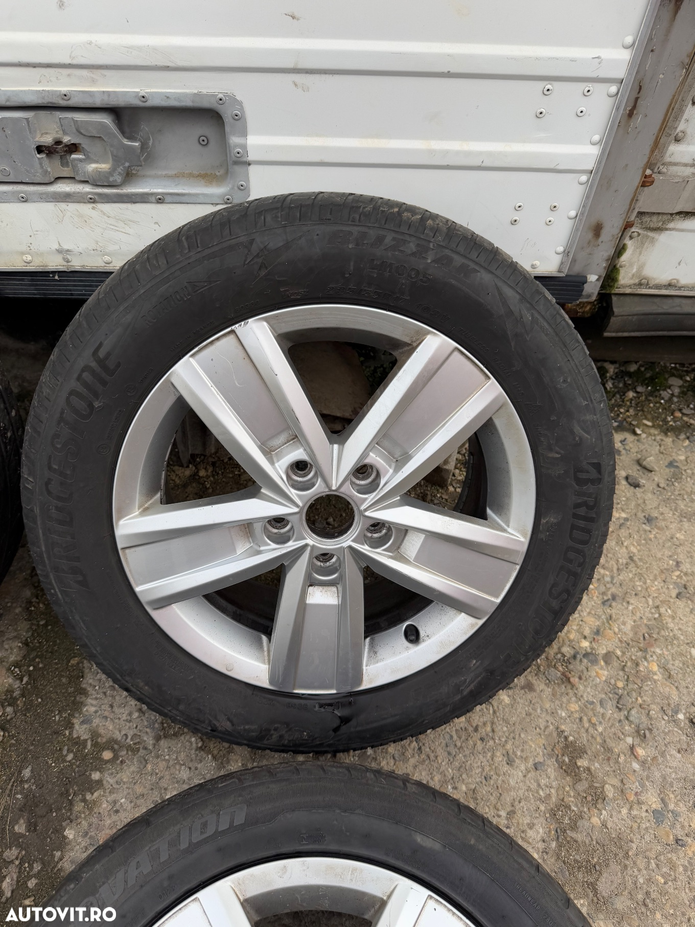 Set jante aliaj VW T5, T6 cu cauciucuri uzate 235/55R17, et55 ,5x120, cod janta 7E0601025P - 3