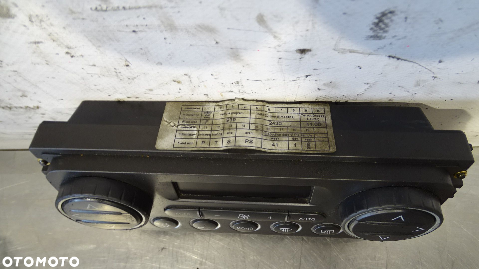 PANEL STEROWANIA NAWIEWU KLIMATYZACJI ALFA ROMEO 159 JTDM 1560547840 - 2