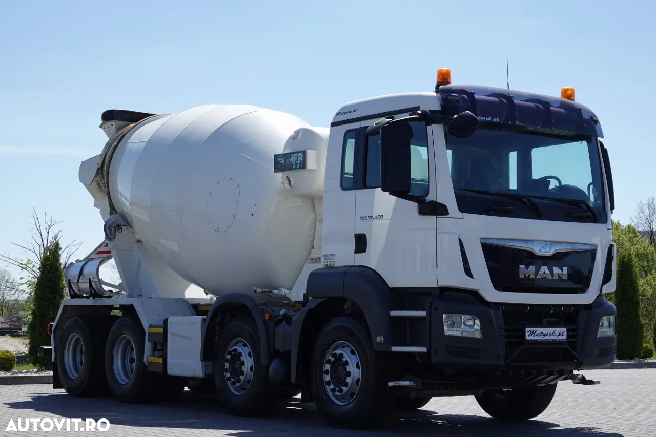MAN TGS 32.400 / 8X4 / BETONIERĂ / 9 M3 / IMER / MANUALĂ / EURO 6 - 5