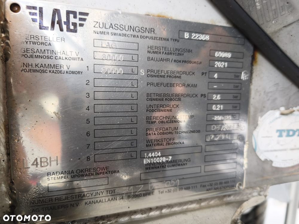 Lag ADR L4BH 1 komora, masa 6500kg, 260 tys zł - 12