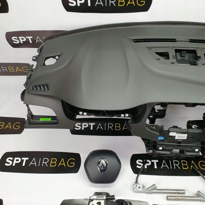 RENAULT MEGANE 4 IV DESKA ROZDZIELCZA KONSOLA KOKPIT PULPIT PODUSZKI AIRBAG AIR BAG PASY KIT SET - 2